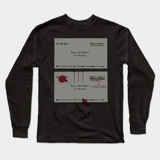 Patrick Bateman cards (pattern) Long Sleeve T-Shirt